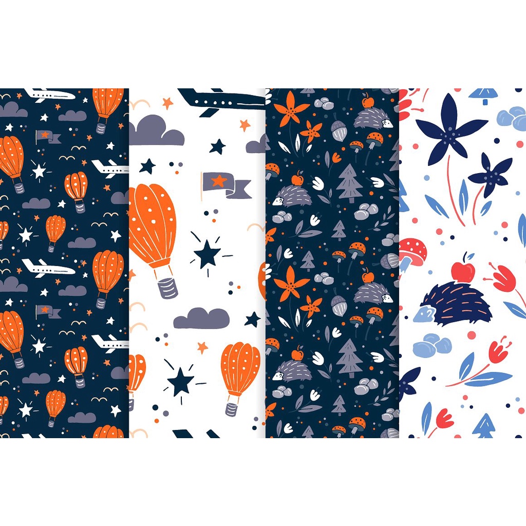 Meadow 50 Vector Seamless Patterns