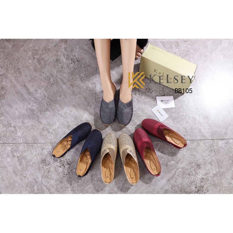 RESTOCK!!  NICOLE SANDAL SLIP ON KELSEY BB105 SANDAL WANITA FLAT SHOES IMPORT