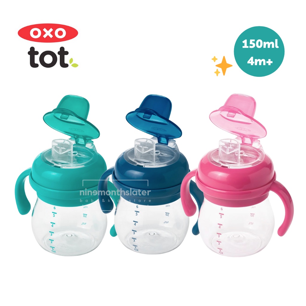 OXO Tot Grow Soft Spout Cup with Removable Handles - Sippy Cup Bottle Bayi Botol Minum Training Baby Oxotot