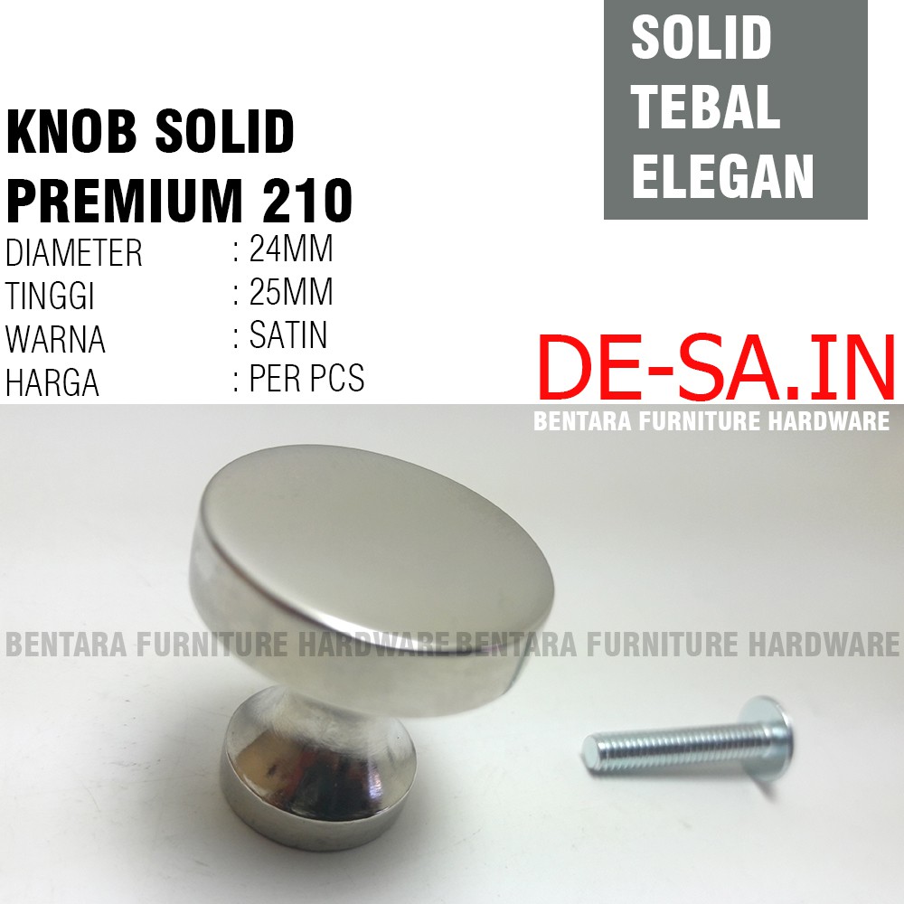 Knob Solid Premium 210 - Handle Tarikan Laci Pintu Kabinet Dapur