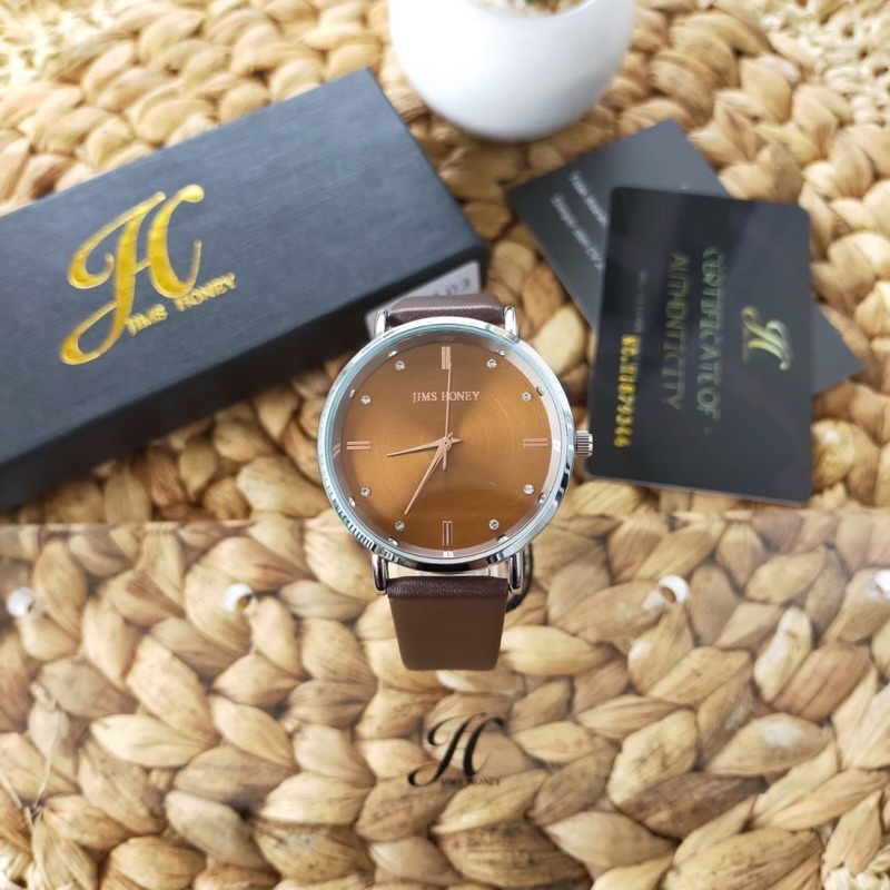 Jam Tangan Wanita Leather || Kode : JT 8123 / Jam tangan Jimshoney / Jam tangan import / Arloji / Jam tangan wanita / Jam tangan wanita Jimshoney / Jam tangan kulit-8