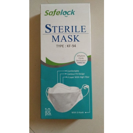 Masker Medis Safelock Sterile Mask Kf 94 isi 10