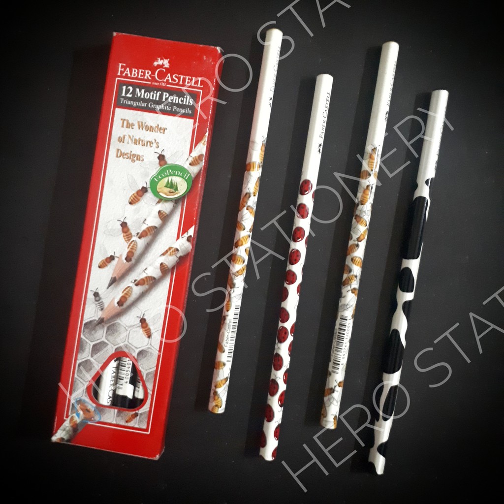 

Pensil faber-castell grip triangular pencil motif animal .12 pcs