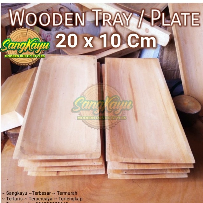 Nampan piring saji 10x20 piring kayu nampan saji Wooden tray plate