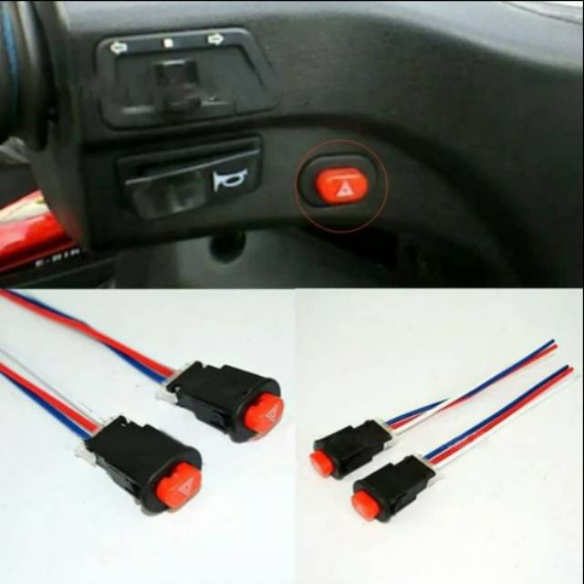 switch on off push button tombol saklar lampu led sen hazard motor mobil nmax vario mio scoopy
