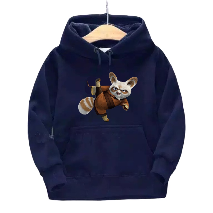 Kungfu Fox Hoodie Anak Fleece Sweater Anak