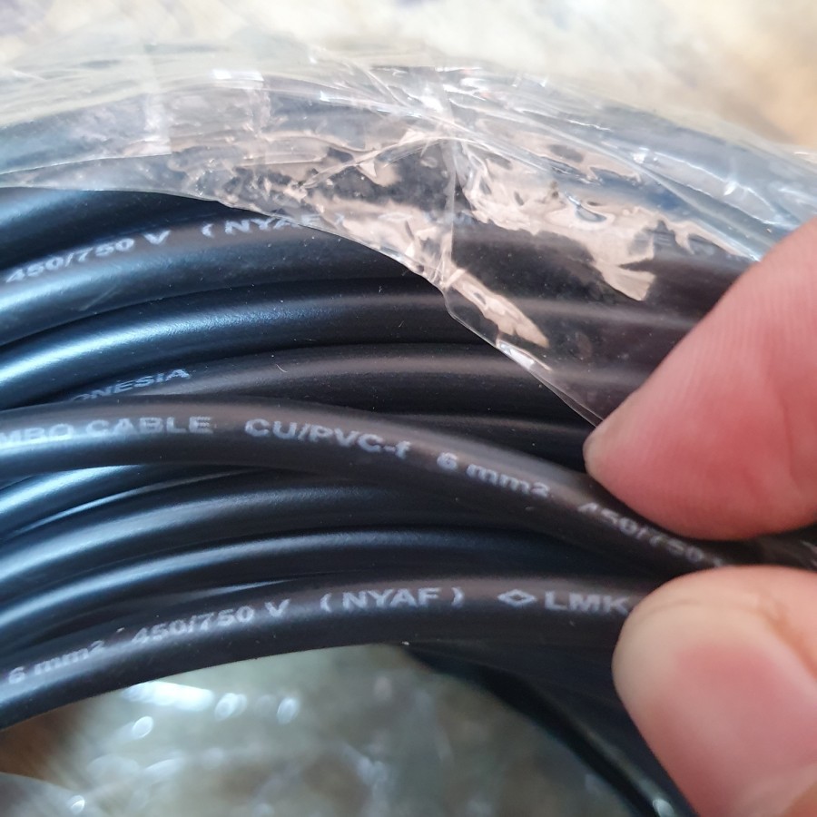 KABEL NYAF 6MM TUNGGAL SERABUT 6 MM ECERAN