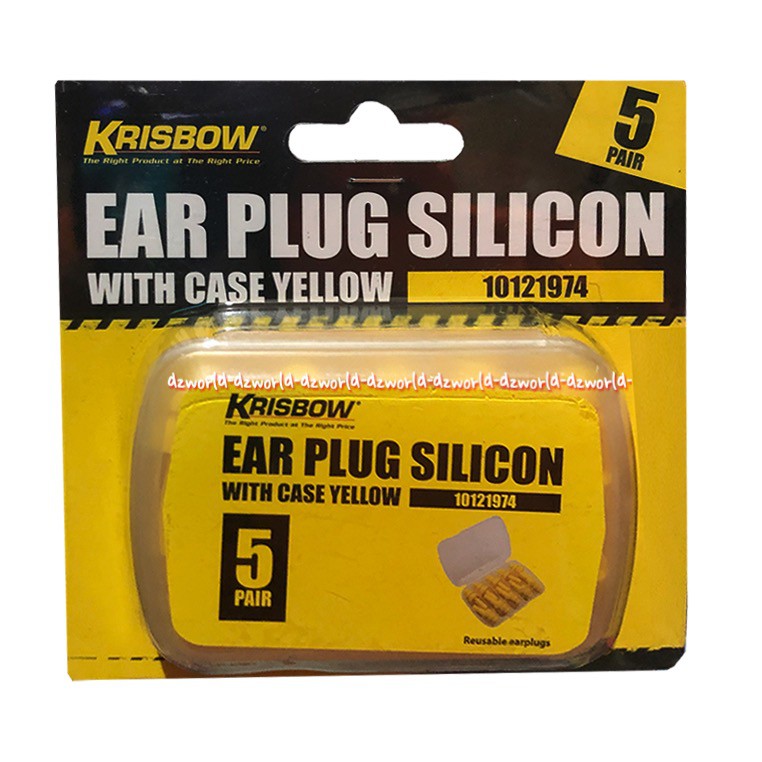 Krisbow Ear Plug Pu Silicone 5pasang Penutup Telinga Pelindung Telinga Saat Kerja Earplug