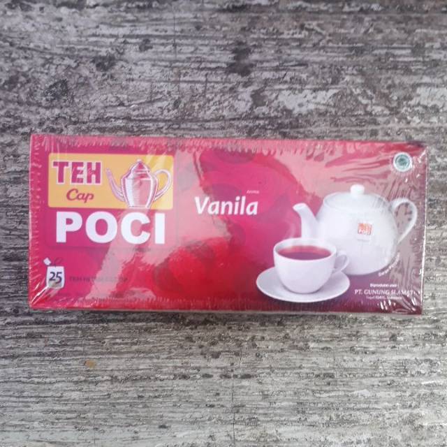 Teh Poci Celup Rasa Vanila Isi 25 Teabag @2gram Kemasan Dus