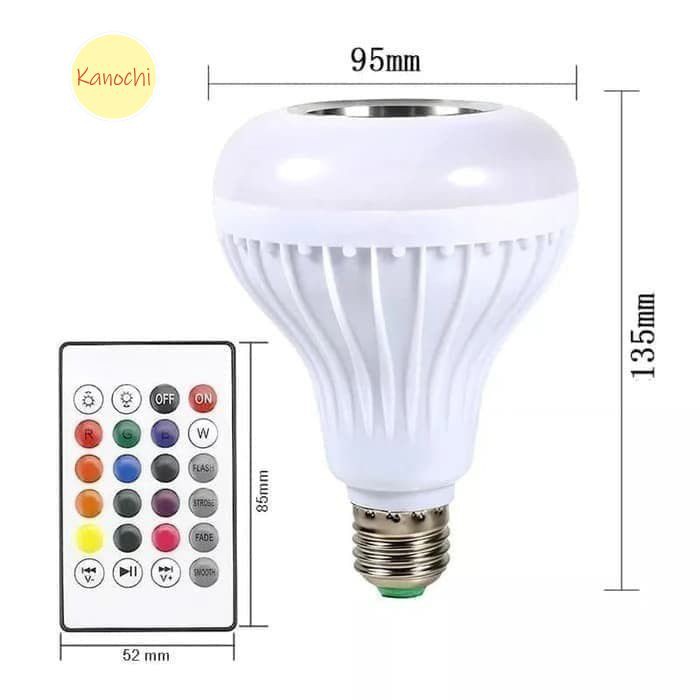 Bohlam Speaker Musik Bluetooth 2 in 1 Lampu Speaker LED warna warni