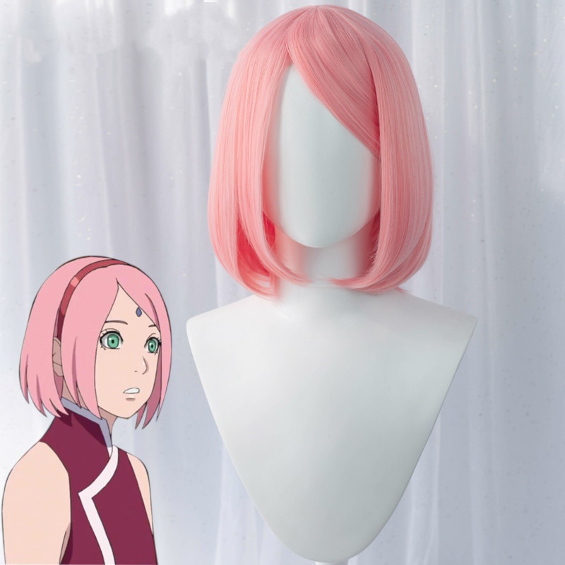 PREORDER DokiDoki Anime Cosplay Cosplay Haruno Sakura Wig Pink Cute Wig Hairs Haruno Sakura Wig