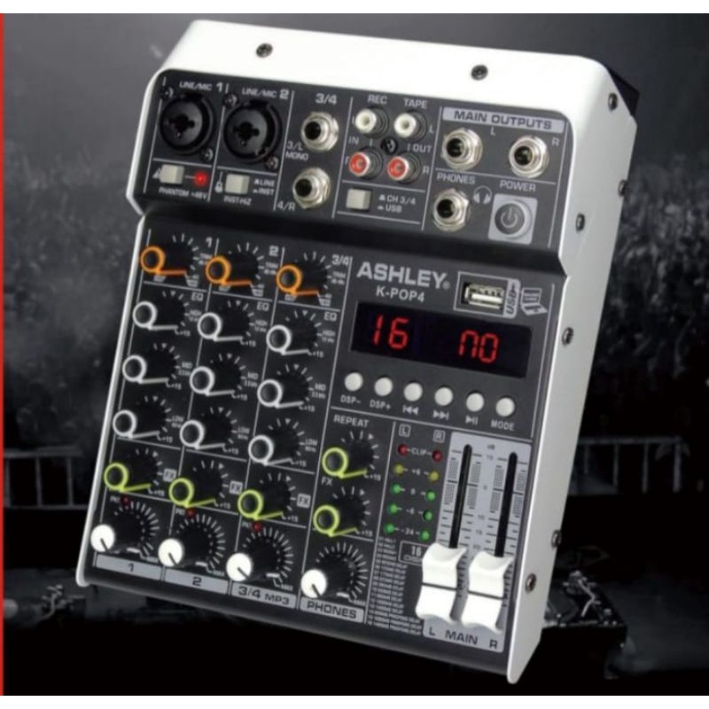 Mixer Audio 4 Channel Ashley K-pop4 Bluetooth USB