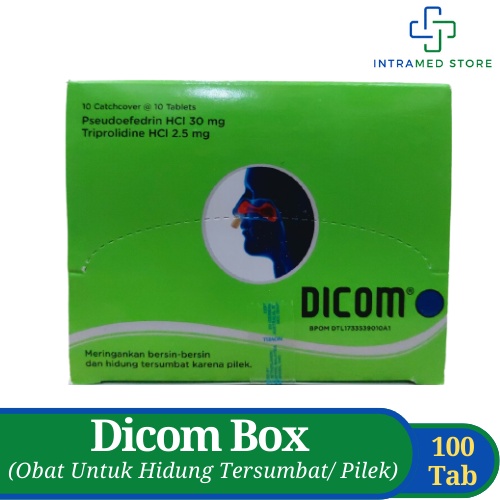 Jual Dicom Box isi 100 Tablet - Obat Pilek/ Hidung Tersumbat/ Bersin