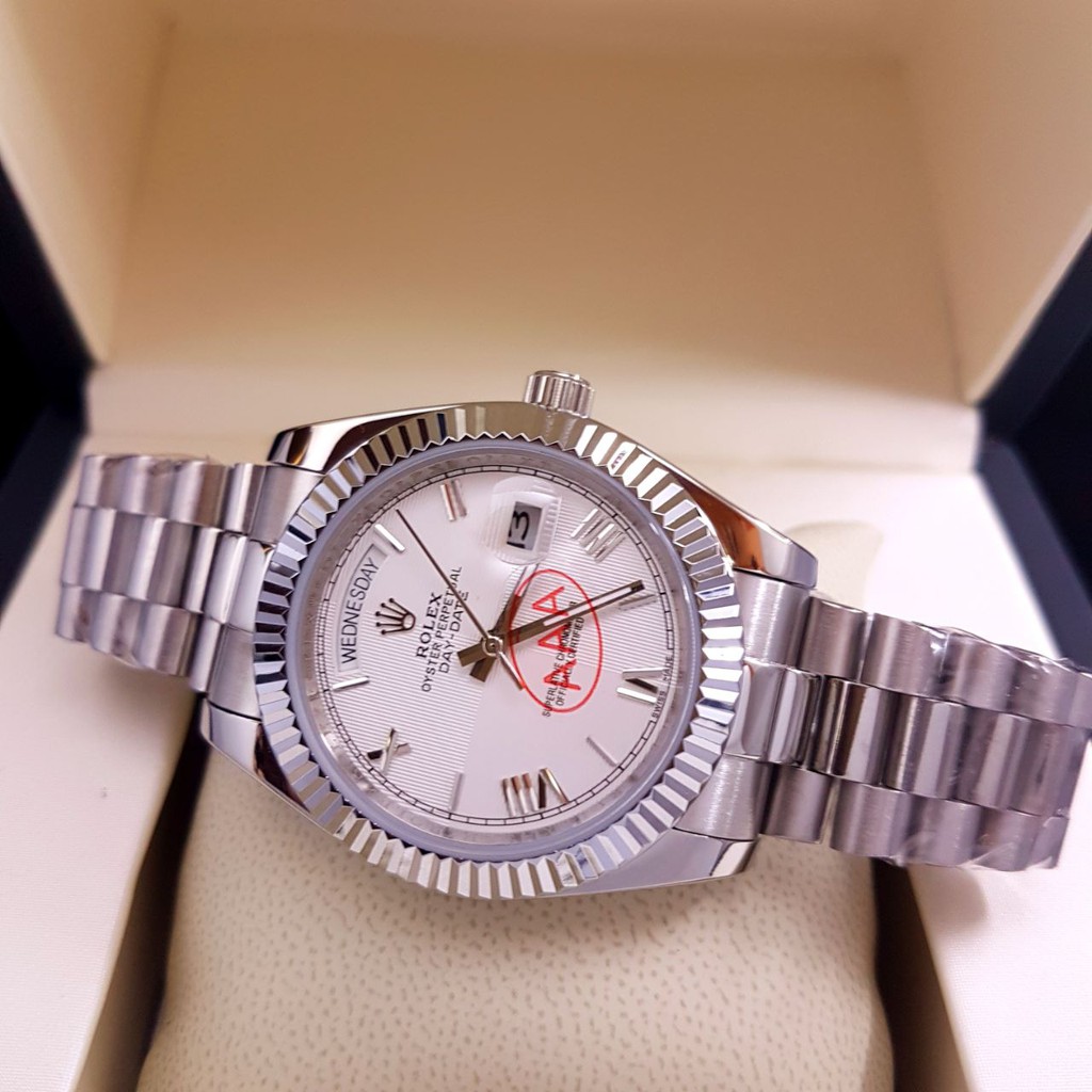 PROMO JAM TANGAN ROLEX OYSTER PERPETUAL DAY DATE SILVER
