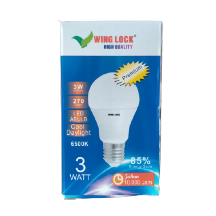 LAMPU LED WING LOCK 3 WATT PREMIUM BOHLAM LED GARANSI 1 TAHUN