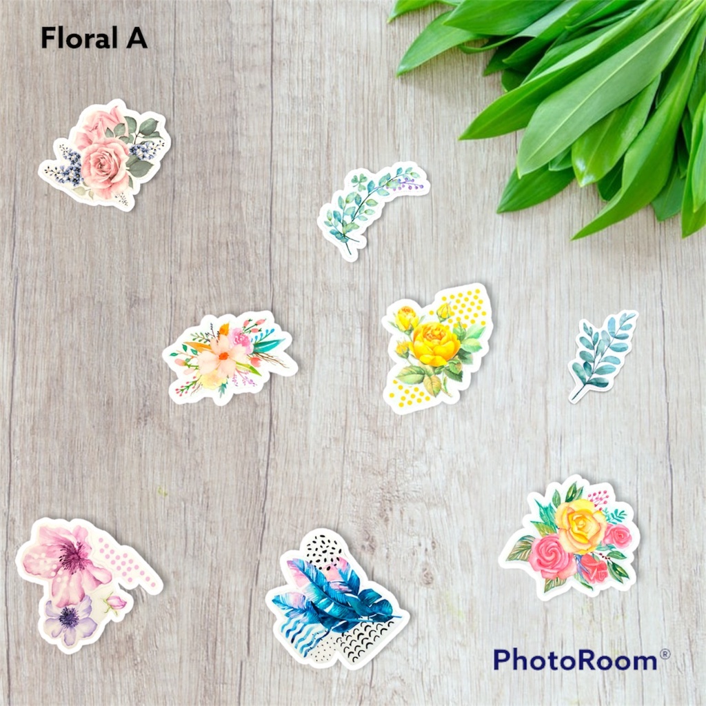 Sticker Pack Tumblr Floral Aesthetic Waterproof Hiasan Laptop Botol Tumbler Case Hp Helm  DIY Stiker Lucu Laptop Notebook