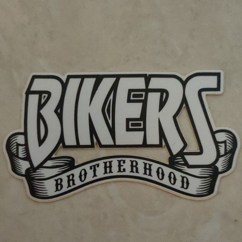 Sticker Printcut Bikers Brotherhood MC "Bikers White"