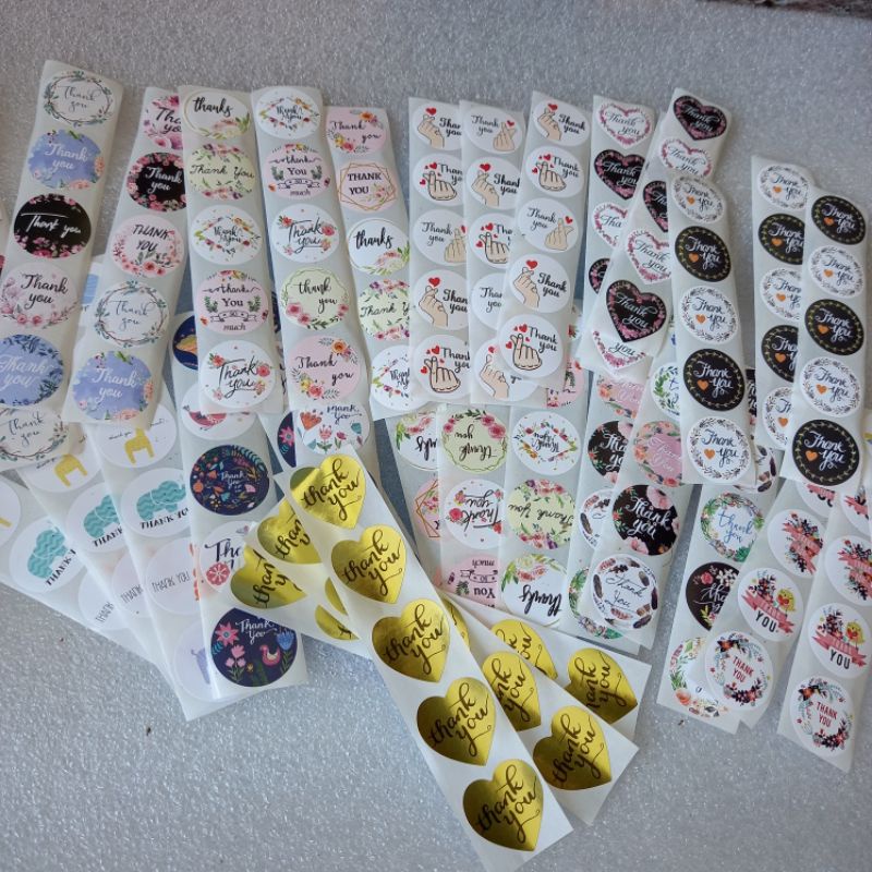 

[5pcs] Stiker Thank You/Stiker terima kasih/stiker segel/Stiker segel kemasan