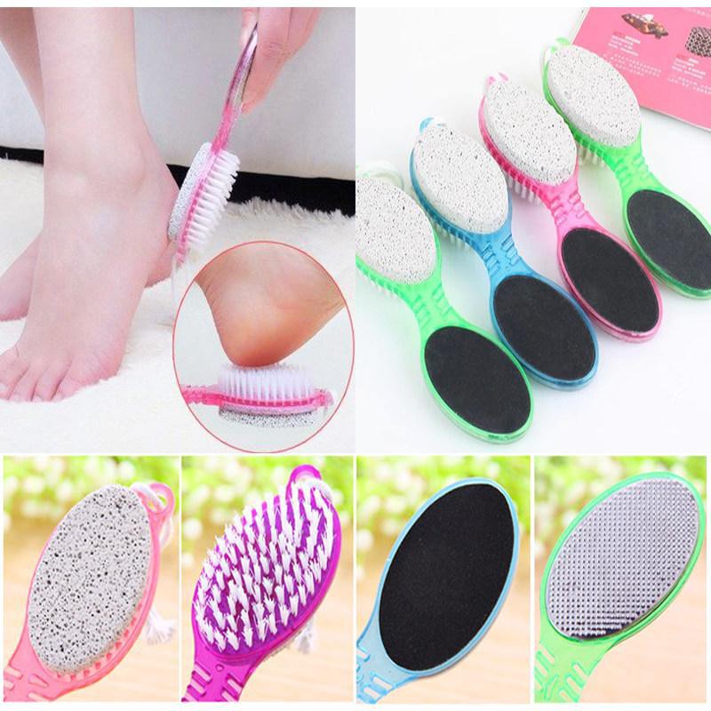 Sikat Penghalus Penggosok Tumit Kaki / Perawatan Kulit Tumit Pecah Kikir Kaki - 4 Step Pedicure Paddle Brush