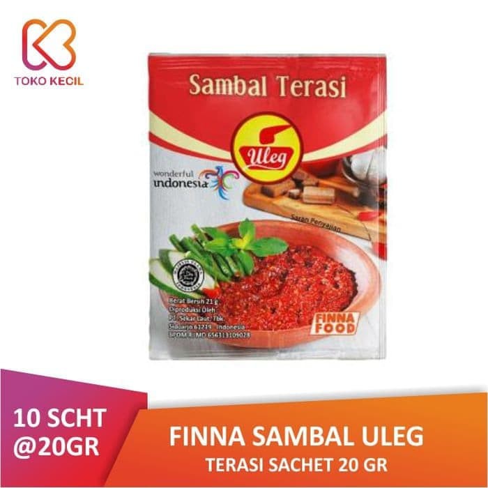 

PACK FINNA SAMBAL ULEG TERASI SACHET 10 X 20GR