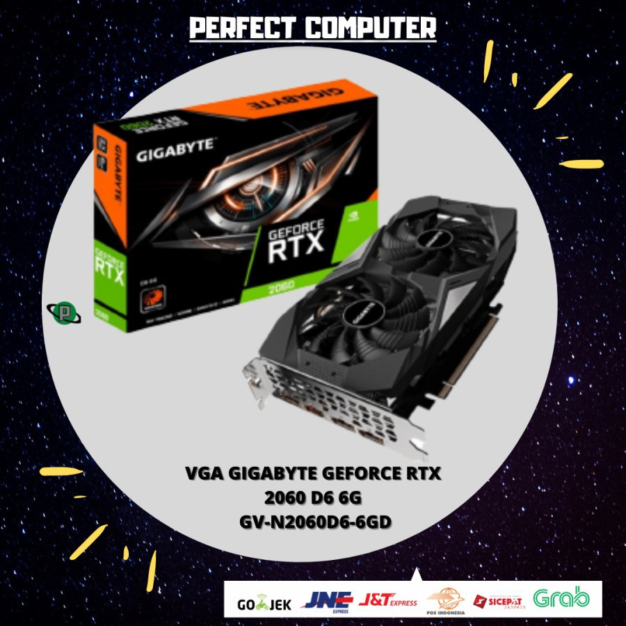 VGA GIGABYTE GEFORCE RTX 2060 D6 6G GV-N2060D6-6GD