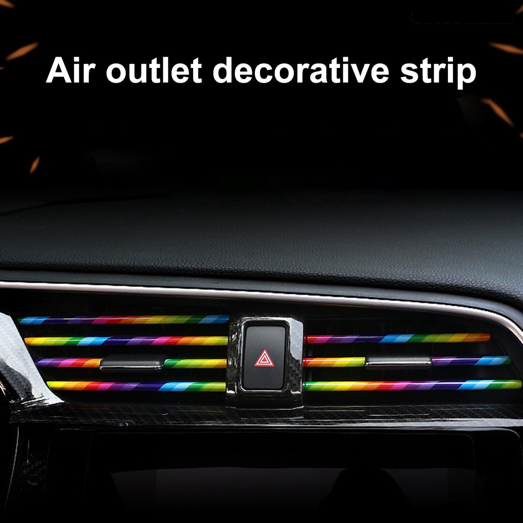 Suppmodel 10Pcs Strip Ventilasi Ac Mobil Universal Bentuk U Bahan PVC Flexible