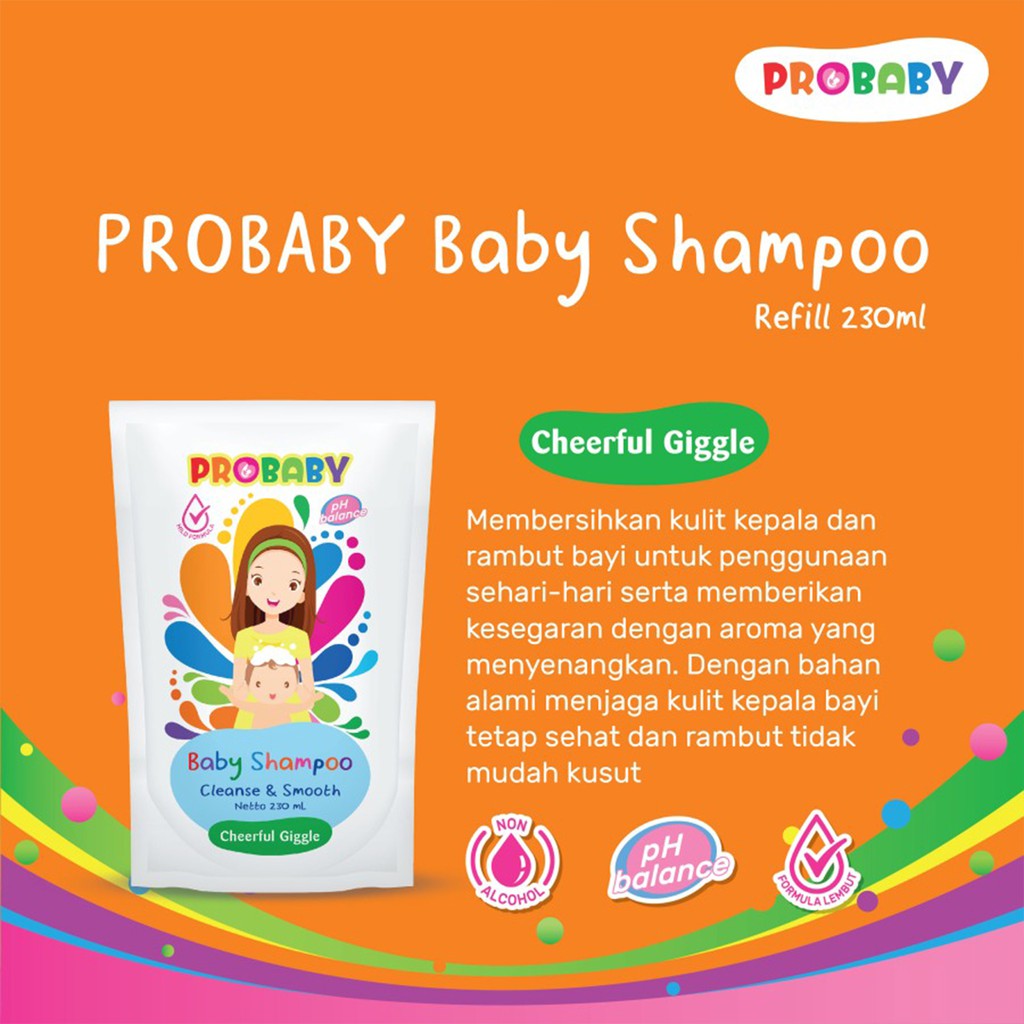 Probaby Baby Shampoo - Pro Baby Shampoo Refill 230ML - Shampo Bayi