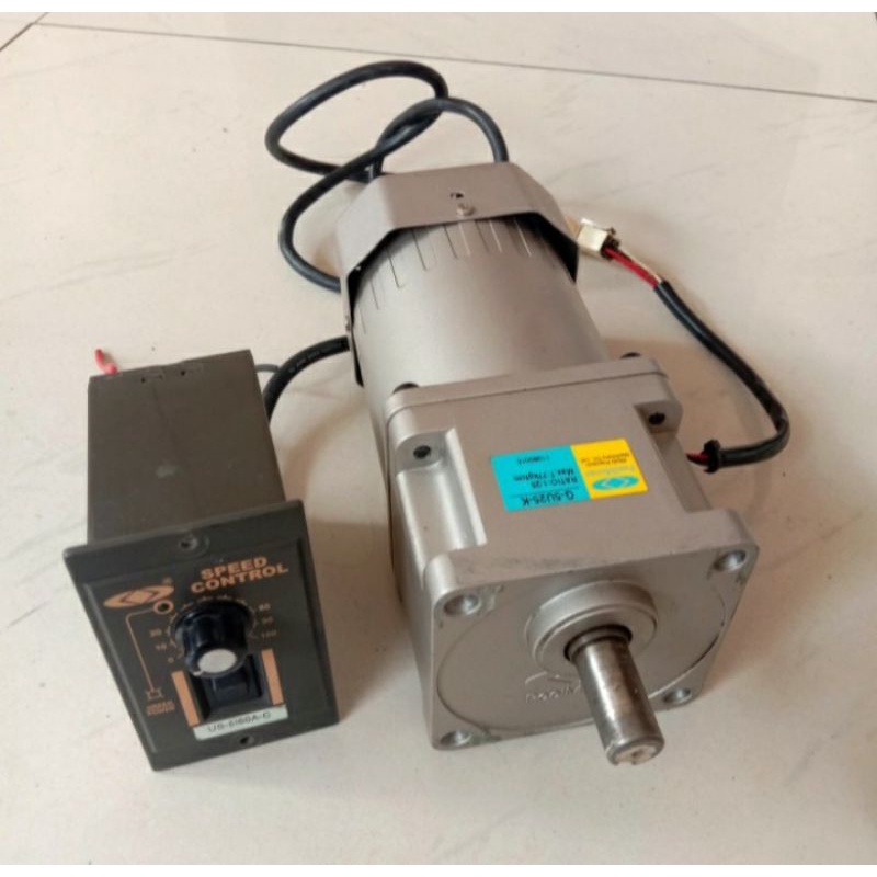 Peeimoger Motor 220V 60W Ratio 1:25 komplit sama Speed Control