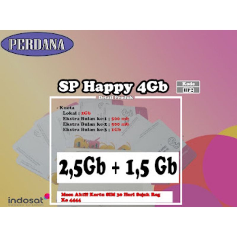 Jual Kartu Perdana Happy 4Gb-TriSakti | Shopee Indonesia