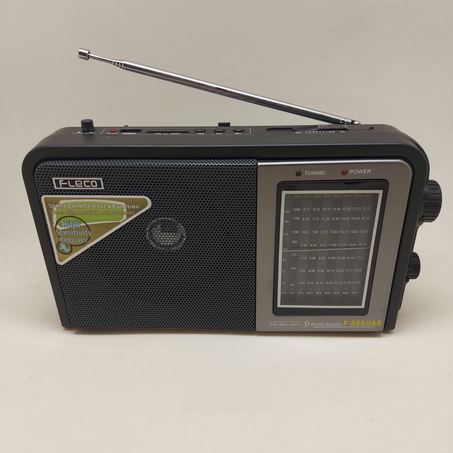 RADIO JADUL/KLASIK MEREK FLECO F-855UAR 7 PENERIMA 9 SPEKTRUM RADIO BISA MP3