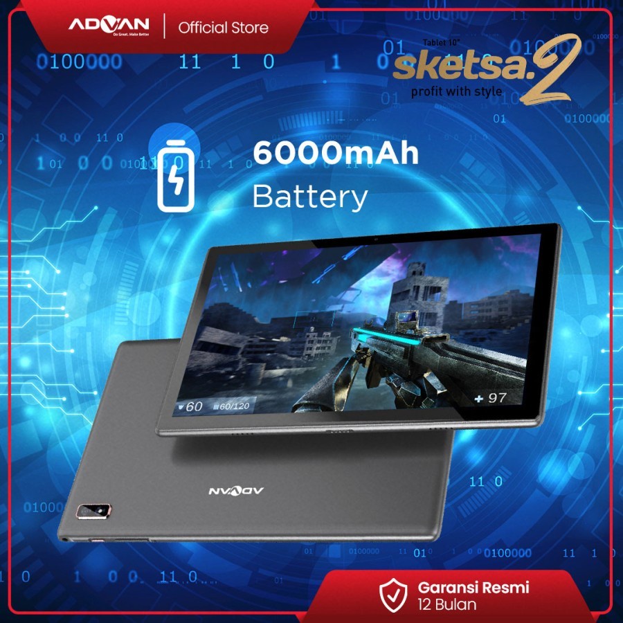 Advan Tab Sketsa 2 4/64 Ram 4GB Internal 64GB Garansi Resmi