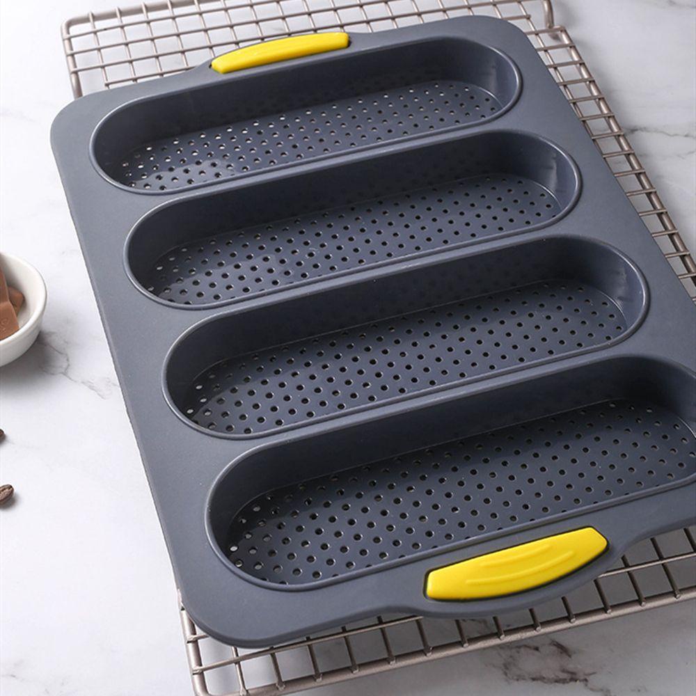 Solighter Silicone Bakeware Non Stick Oven Roti 4-slot Alat Panggang French Stick