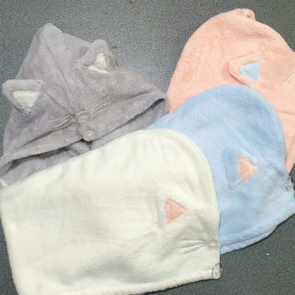 Handuk Rambut Keramas Lap Pengering Kepala Head Towel Fast Dry Microfiber / Handuk Kepala SARANG LEBAH