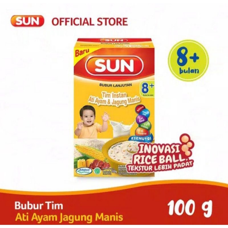 

SUN 100gr Tim instan Ati ayam jagung Manis