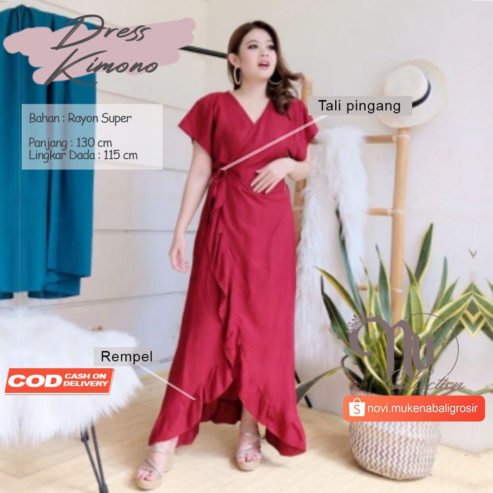 LONG DRESS KIMONO POLOS (PILIH)