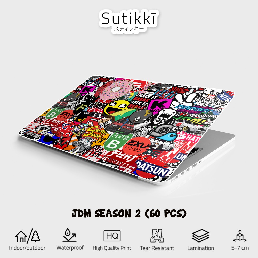 Sutikki | Sticker Pack Logo JDM Japan Domestic Market Culture Stiker Laptop Motor Mobil Jepang S2