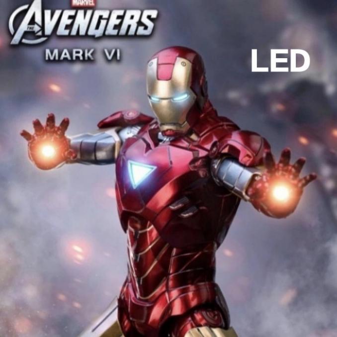 ,,,,,,,] ZD Toys Original Marvel Avengers Ironman 2 Iron man Mark 6 Figure