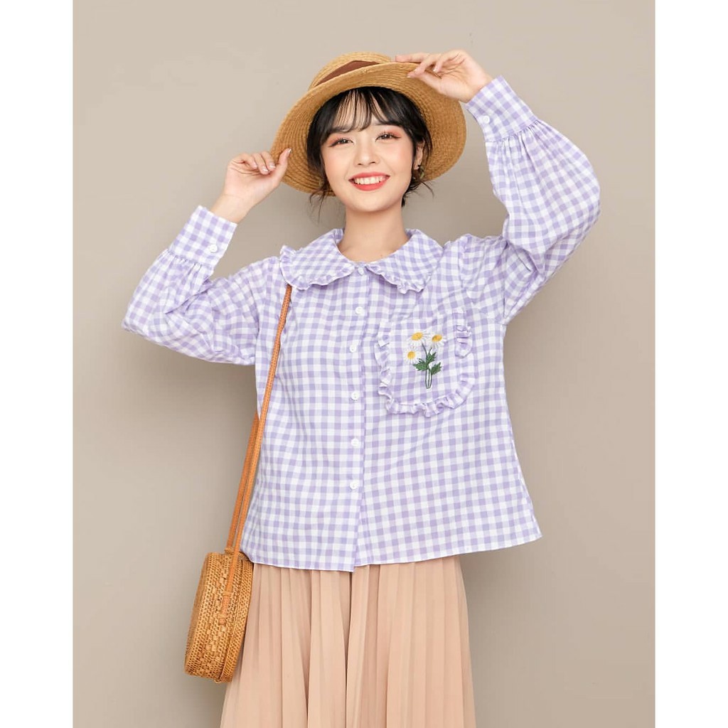 Daisy Blouse Atasan Wanita Korean Style Pakaian Wanita Pakaian Muslim