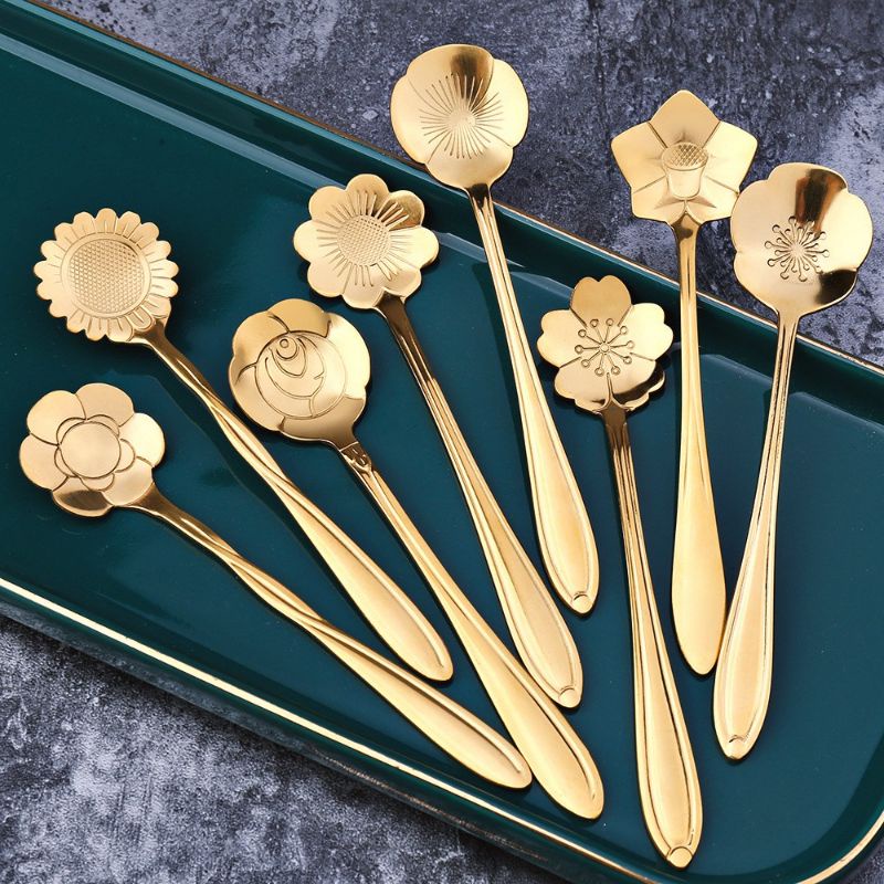 Tea Spoon Mewah / Sendok Teh Bunga Model Terbaru / Sendok Lucu / Sendok Cantik