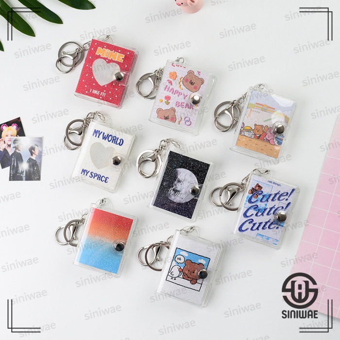 Mini Album Keychain 2 Inchi Holder Ganci Album Foto Gantungan Kunci Portable Bahan PVC