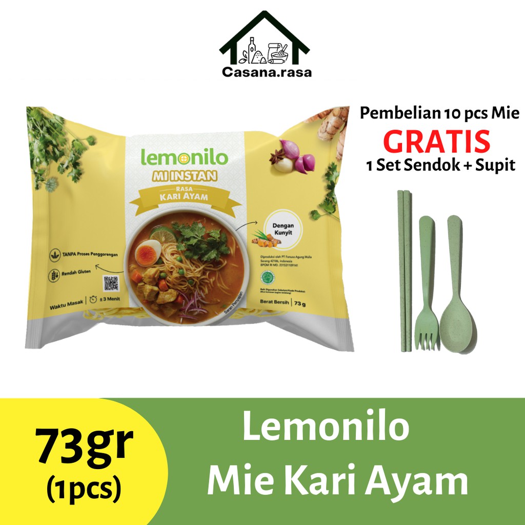 

Lemonilo Kuah Kari Ayam | Mie Kuah Kari Ayam | Mie Instan Lemonilo Kari Ayam