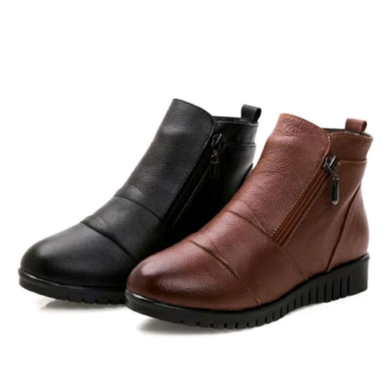 Boots Alina - Sepatu Boots wanita cantik Gaya Trendy Terbaru Code A1