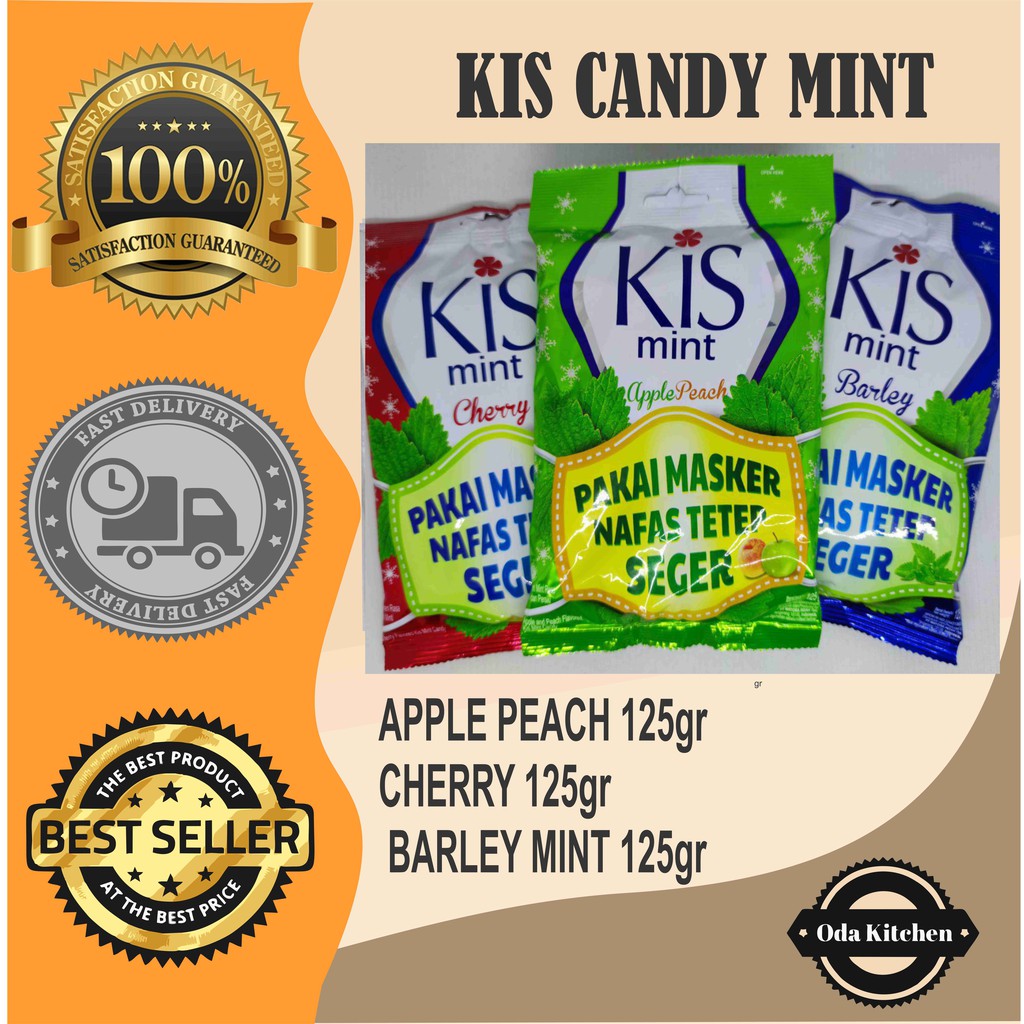 

KIS CANDY MINT APPLE PEACH 125gr CHERRY125gr BARLEY MINT 125gr