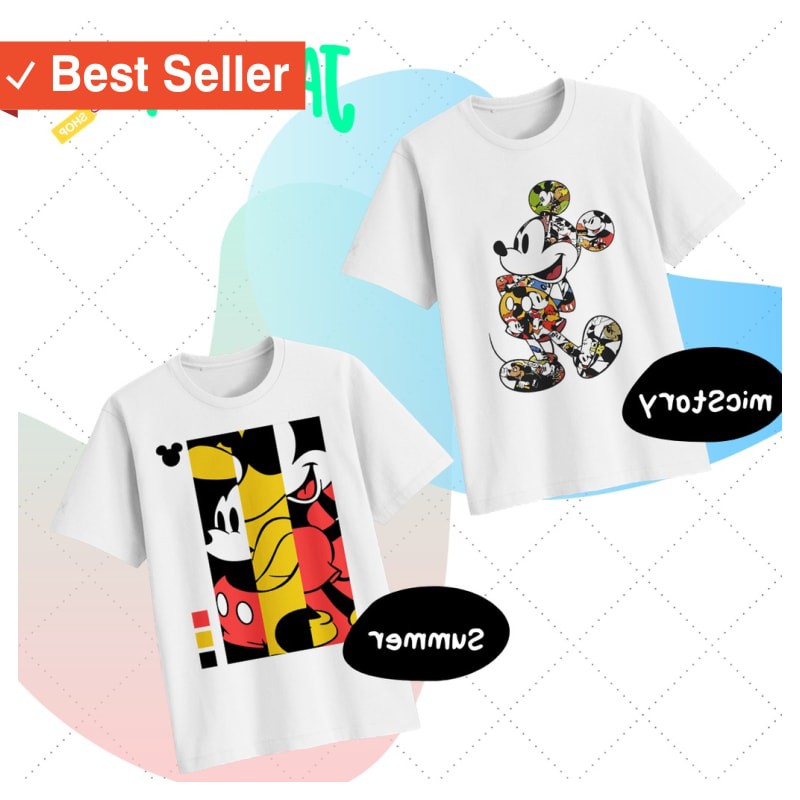 MURAH FASHION BAJU CEWEK /  Baju Kaos Mickey Mouse Putih Remaja-Dewasa Combed Premium Lembut