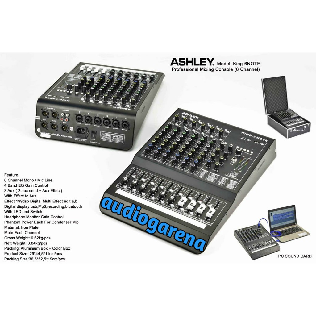 Mixer Ashley KING 6 NOTE Original / Mixer Ashley 6 Channel Plus Koper