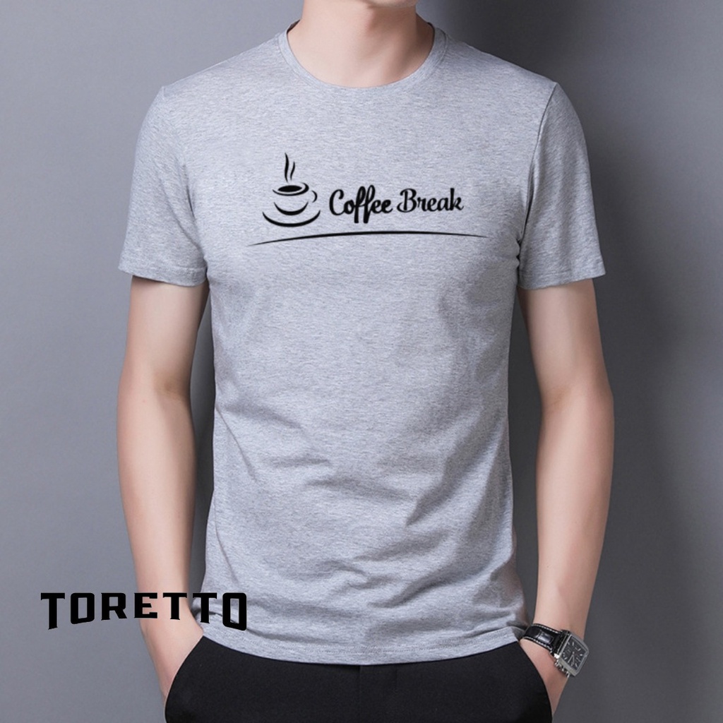 TORETTO - BAJU KAOS COFFEE BREAK || KAOS DETAK JANTUNG || BAJU SIMPLE HARIAN || KAOS DISTRO KEREN