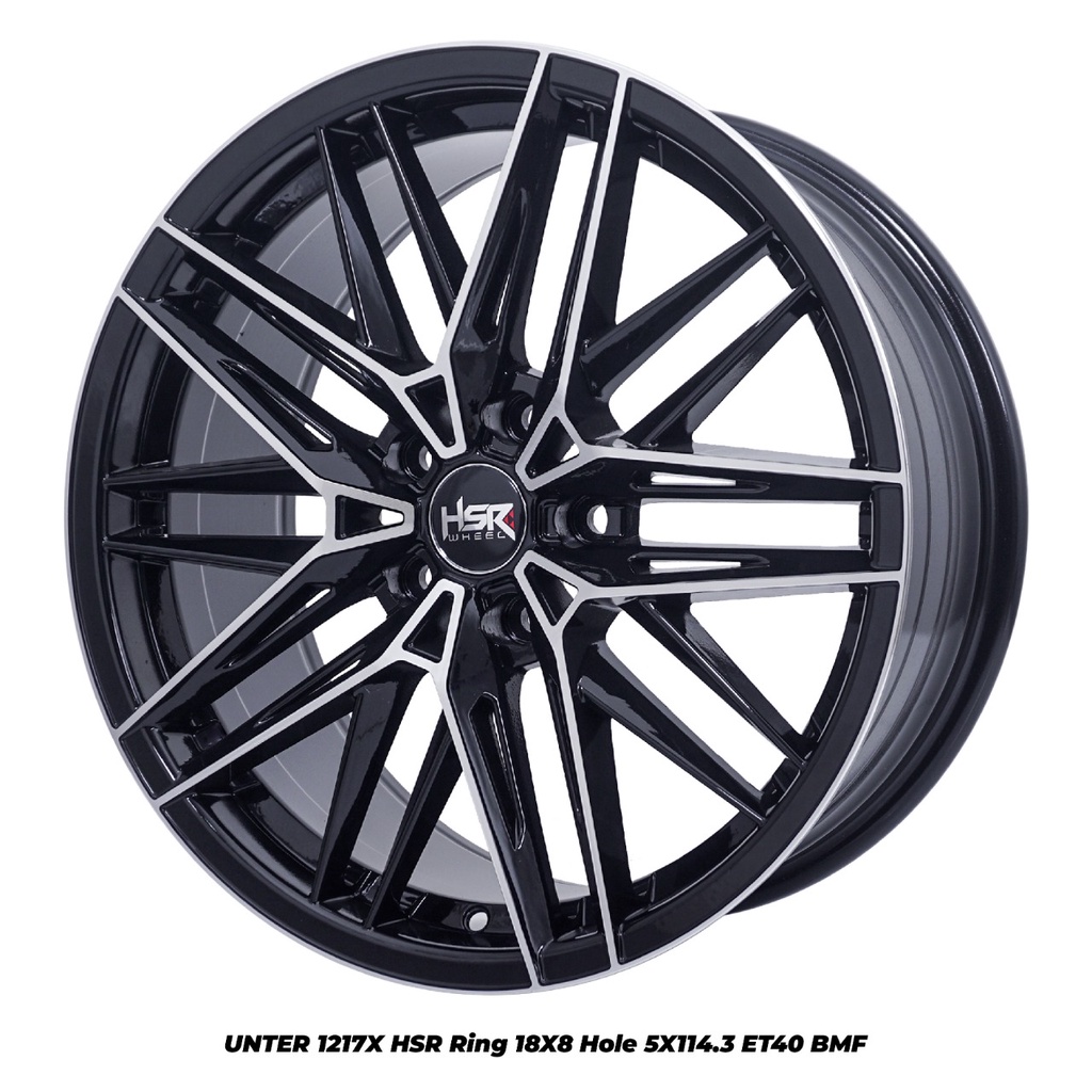 Velg R18 Mobil Xpander HRV Innova Rush HSR UNTER 1217X Ring 18 Black Polish I Toko Velg Madiun