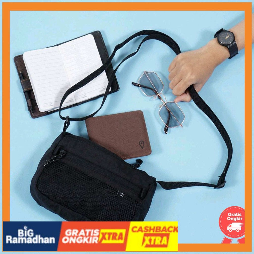 IMPORT TERBARU MURAH ORIGINAL CANTIK BUAT WANITA / VISVAL FLICK Tas Selempang Sling Bag Pria