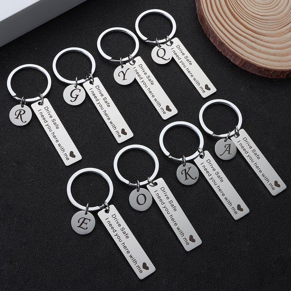Lily Drive Aman Gantungan Kunci Hari Valentine Pacar Pacar Aksesoris Tas Tangan Stainless Hadiah Kekasih