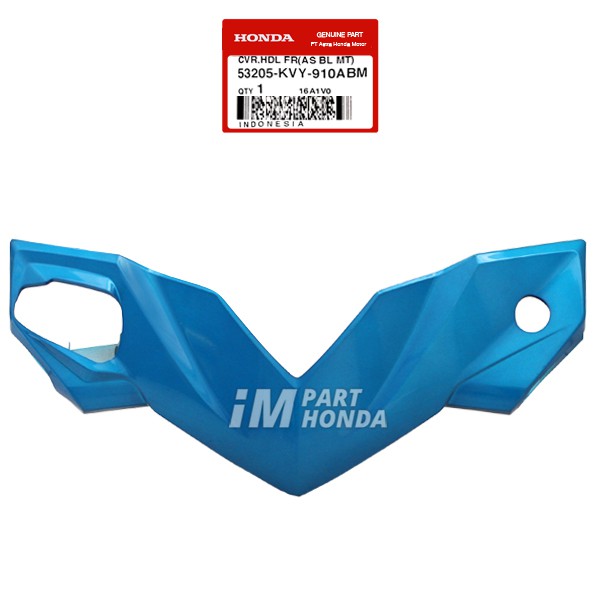 53205-KVY-910ABM Batok Depan Stang Stir Cover Handle Beat Karbu Biru